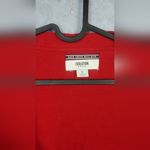 Akoo Mens Roe Sweater (Chili Pepper) Animal Print Embroidered Size S - Picture 6 of 10